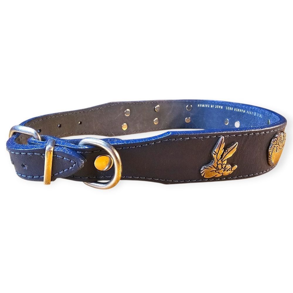 Vintage Rare Looney Tunes Dog Collar – Blue, 1994 Warner Bros 🐾💙